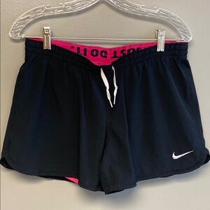 Nike Black and Pink Athletic Shorts Lightweight Performance